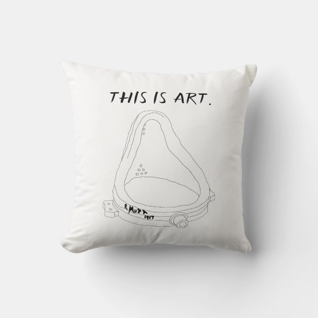 Almofada Fonte de Marcel Duchamp R. Mutt 1917 (Frente)