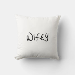 Almofada Fonte de Script Wifey Moderna Minimalista