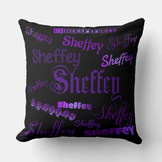 Almofada Fontes roxas do Sheffey (Frente)