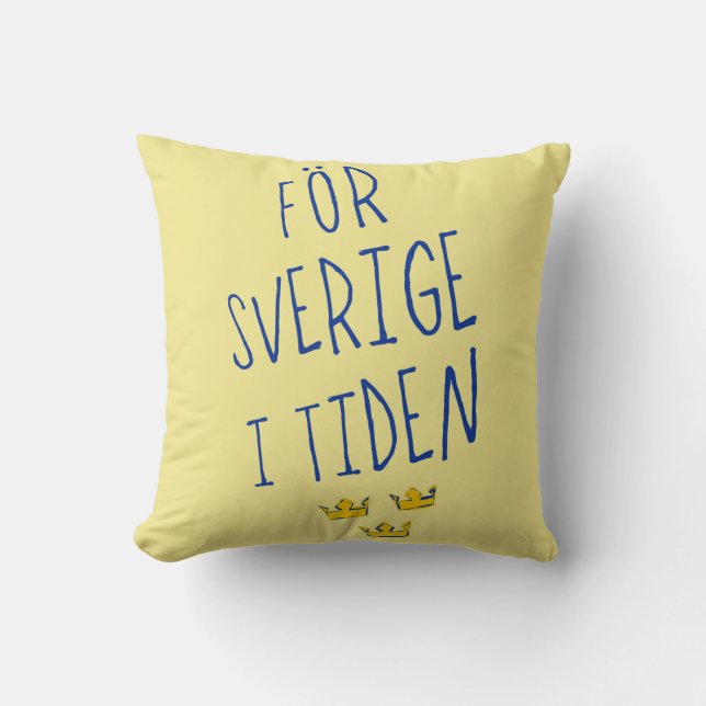 Almofada För Sverige i Tiden Travesseiro decorativo, Motto  (Frente)