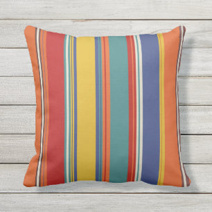 Almofada Fora do Design, Vermelho-Laranja-Azul-Brilhante