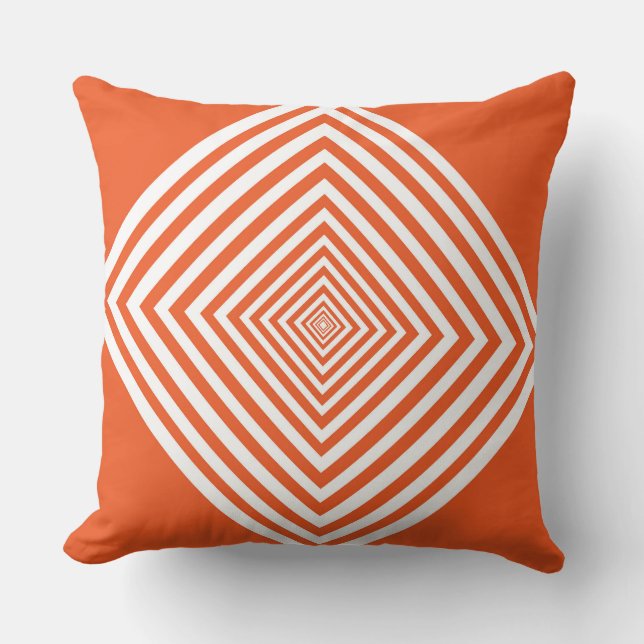 Almofada Forma de Diamante Laranja (Frente)