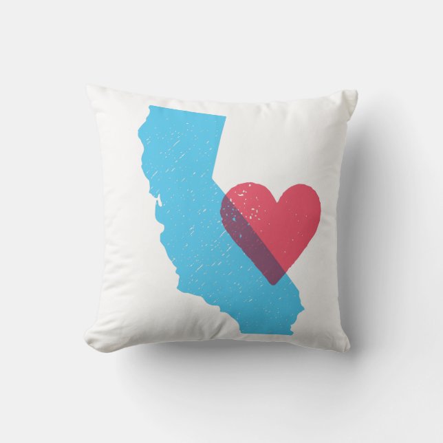 Almofada Forma do estado do amor de Califórnia com (Frente)