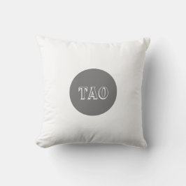 Almofada Forma Geométrica Abstrata Cinza e Branco Elegante