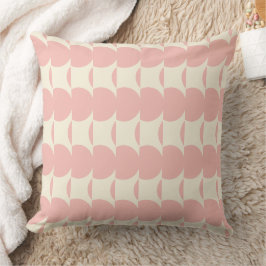 Almofada Forma geométrica mod em padrão rosa e creme