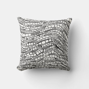 Almofada Formas Abstratas em Preto e Branco