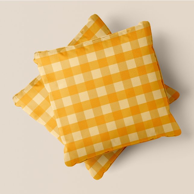 Almofada Formas De Ênfase Quadrados Quadrados Amarelos (Shades Of Yellow Chic Squares Accent Throw Pillow)