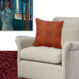 Almofada Formas De Padrão De Caixa Laranja - Travesseiro de