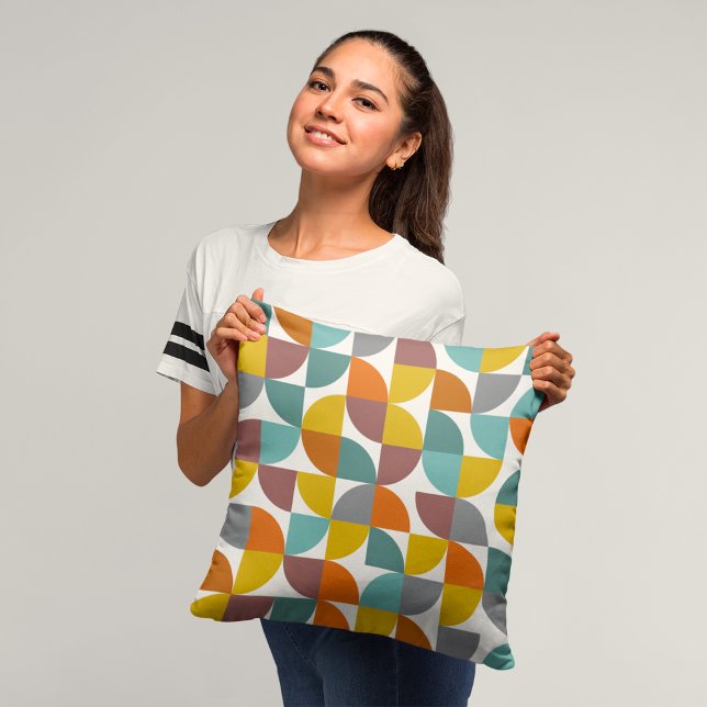 Almofada Formas Douradas de Tartarugas Modernas Turquesas d (Criador carregado)