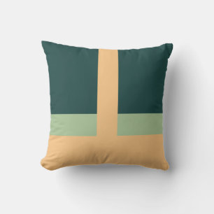 Almofada Formas Geométricas Cores de Apricot Verde Abstrato
