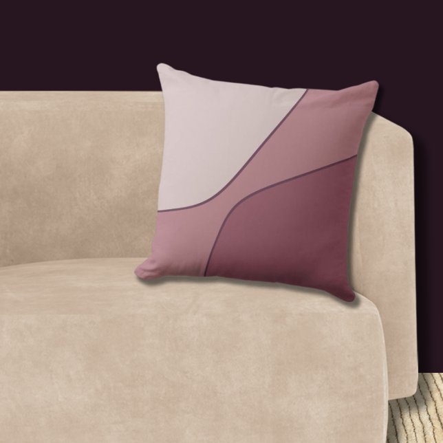 Almofada Formas irregulares de um quarto rosa e violeta (Organic Shaped Pattern Pink Pillow)