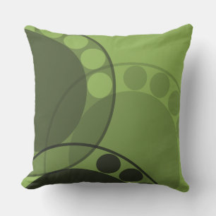 Almofada Formas redondas Abstrato botânica Fern Frond Green