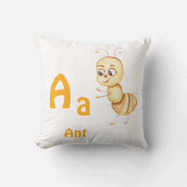 Almofada Formiga personalize ABC: Letra A - Adicione Seu No