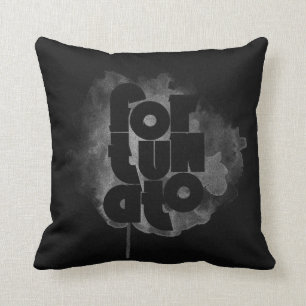 Almofada Fortunato preto e cinzento