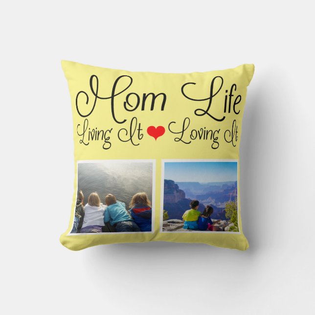 Almofada Foto Amarela da Mãe Vida (Frente)