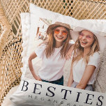 Almofada Foto BFF de Melhores Amigos Modernos e Minimalista<br><div class="desc">Design é composto por tipografia divertida e divertida com fontes sans serif e serif. Adicionar uma foto personalizada.</div>