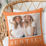 Almofada Foto BFF de Melhores Amigos Modernos e Minimalista<br><div class="desc">Design é composto por tipografia divertida e divertida com fontes sans serif e serif. Adicionar uma foto personalizada.</div>