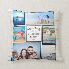 Almofada Foto Collage Família Rustic Somos Família