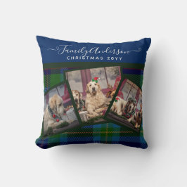 Almofada FOTO CUSHION - Miller TARTAN Blue Christmas Gift