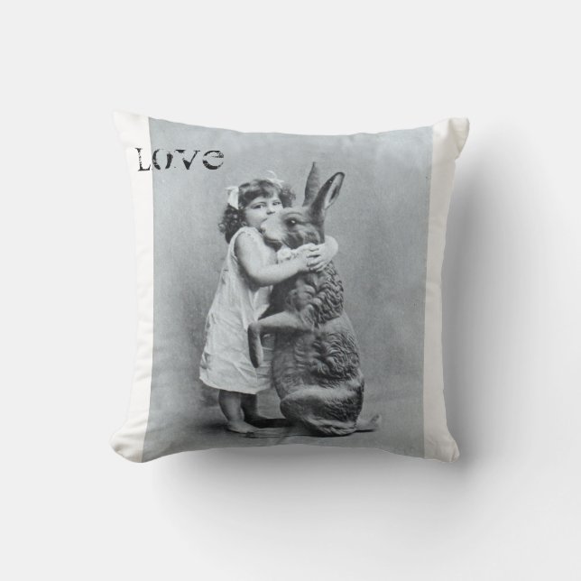 Almofada Foto da antiguidade da menina do chocolate do (Frente)