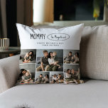 Almofada Foto da família de Dias de as mães personalizados<br><div class="desc">Encoste-se com momentos queridos este Dia de as mães com um travesseiro decorativo que é tão charmoso quanto confortável. Cada foto apresentada neste travesseiro junta uma história de amor, riso e família, fazer-a como um presente adequado para a nova mãe ou para a matriarca que viu tudo. Não é apenas...</div>