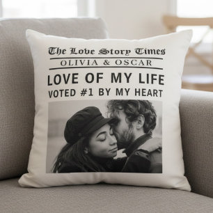 Almofada Foto da História de Amor Personalizada