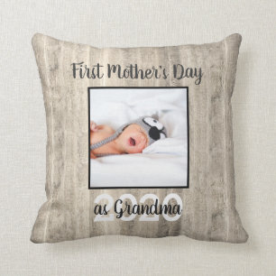 Almofada Foto Da Madeira Da Avó Do Primeiro Dia de as mães 