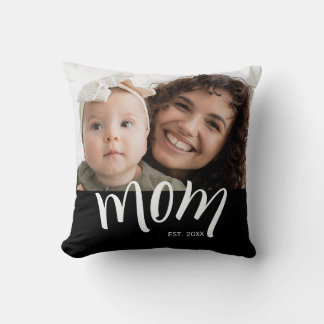 Almofada Foto da Mãe e do Bebê com Ano de Fundação Personal