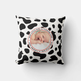 Almofada foto da menina do primeiro aniversário