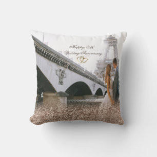 Almofada Foto de Anéis de Glitter Dourado rosa