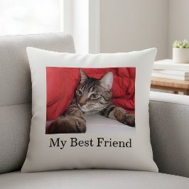 Almofada Foto de animal de estimação personalizada com text