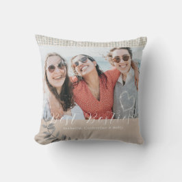 Almofada Foto de Besties de Corações com Brilhante