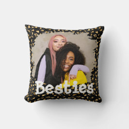 Almofada Foto de Besties de Trendy Impressão em Preto e Dou