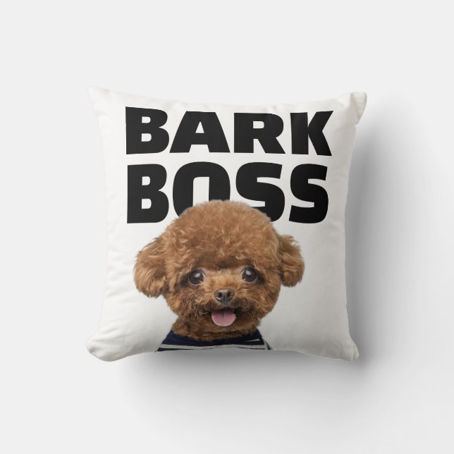 Almofada Foto de Cachorro Chefe Latindo Personalizada Pet (Frente)