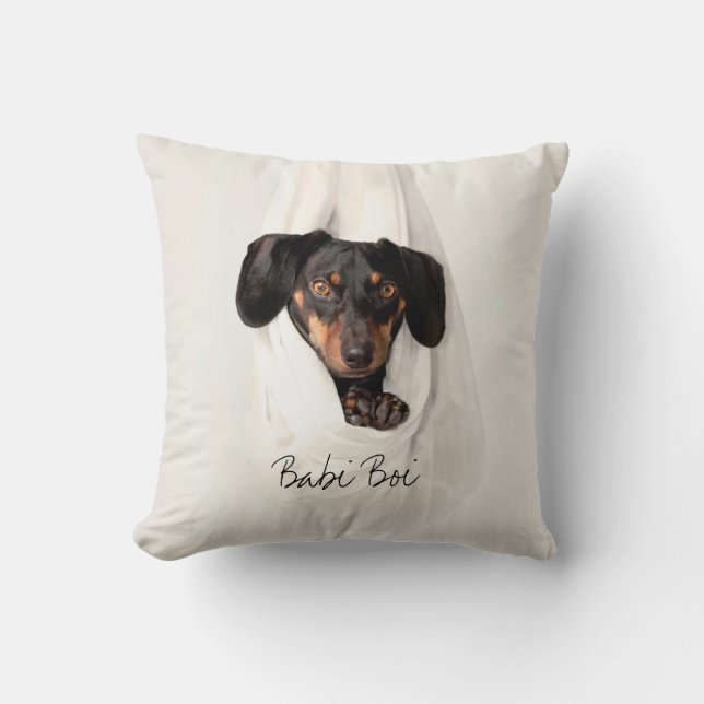 Almofada Foto de cachorro de estimação personalizada (Frente)