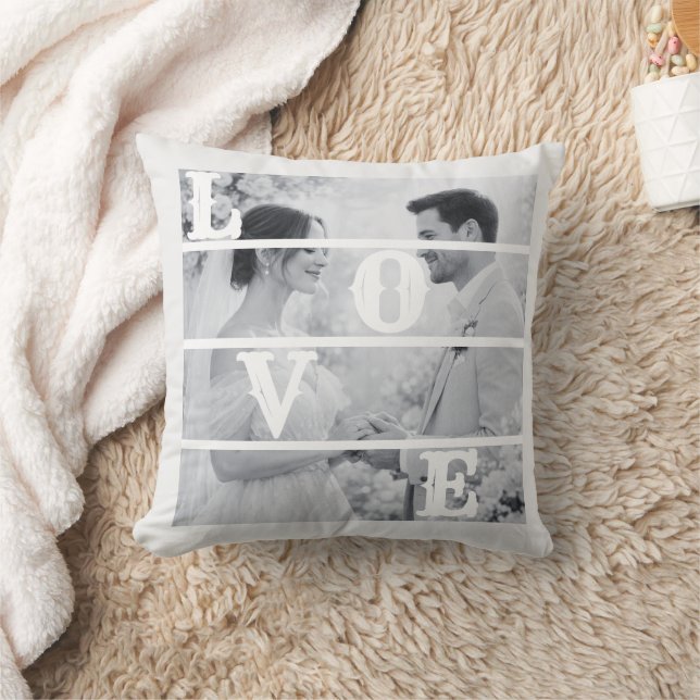 Almofada Foto de casamento personalizada "AMOR" (Cobertor)