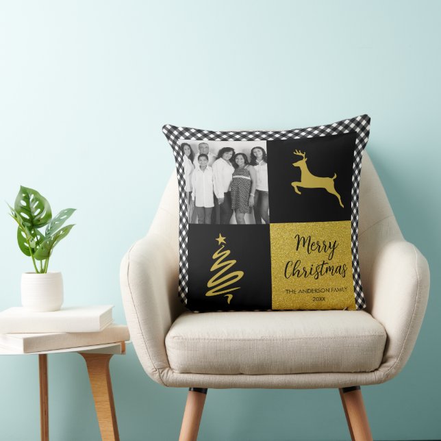 Almofada Foto de Feriado Dourado da Xadrez de Buffalo em Pr (Cadeira)