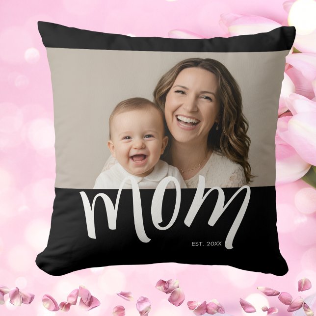 Almofada Foto de Mãe e Bebê com Ano de Fundação Personaliza (Criador carregado)
