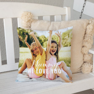 Almofada Foto de Mãe, Nós Amamos Você Dia das Mães