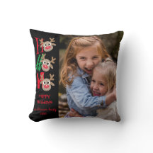 Foto de Natal Ho Ho Cartoon Reindeer Black