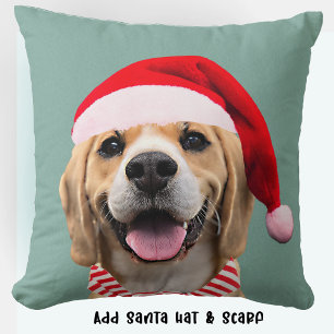 Almofada Foto de Pet de Cães com Presente Digital de Santa