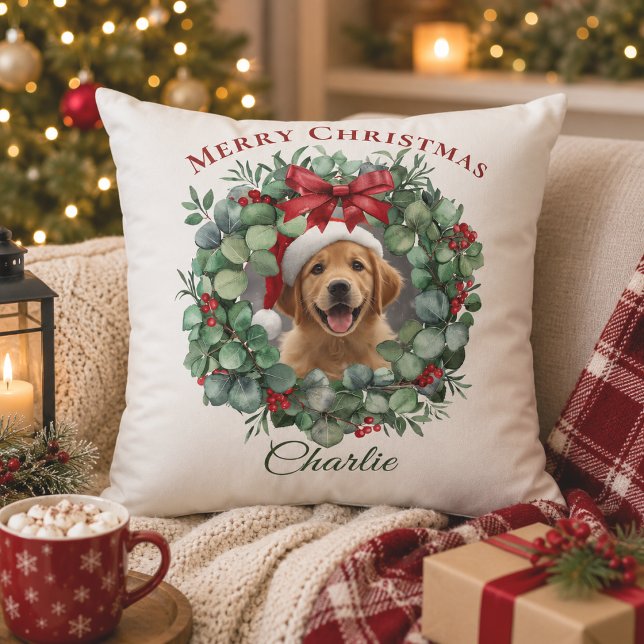 Almofada Foto de Pet Natal – Presente Personalizado de Féri (Criador carregado)