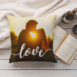 Almofada Foto de Sobreposição de Script de Amor