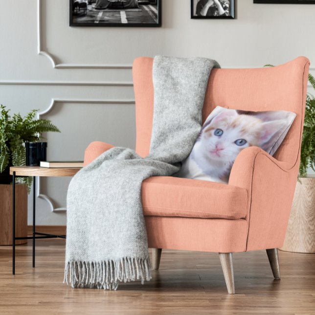 Almofada Foto do Cat. Dois da Família (Family Cat Two Photo Throw Pillow)