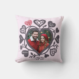 Almofada Foto do Coração Personalizado Romântico