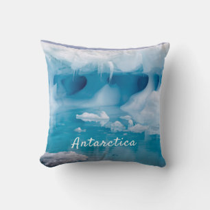 Almofada Foto do iceberg Antártico com texto