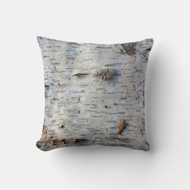 Almofada Foto do Latido Rustic Country Nature Old Birch (Frente)