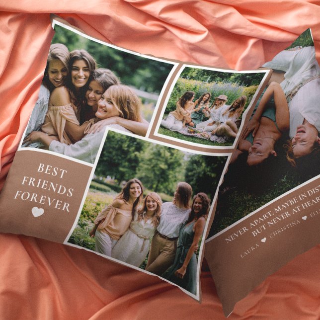 Almofada Foto e Bestie da Tendência 4 - melhores amigos par (Criador carregado)