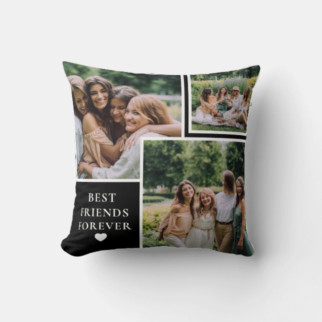 Almofada Foto e Bestie da Tendência 4 - melhores amigos par (Frente)
