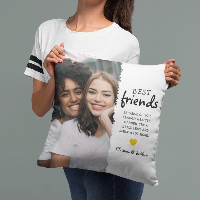 Almofada Foto e Citação das Melhores Amigas da Moda | Melho (Criador carregado)